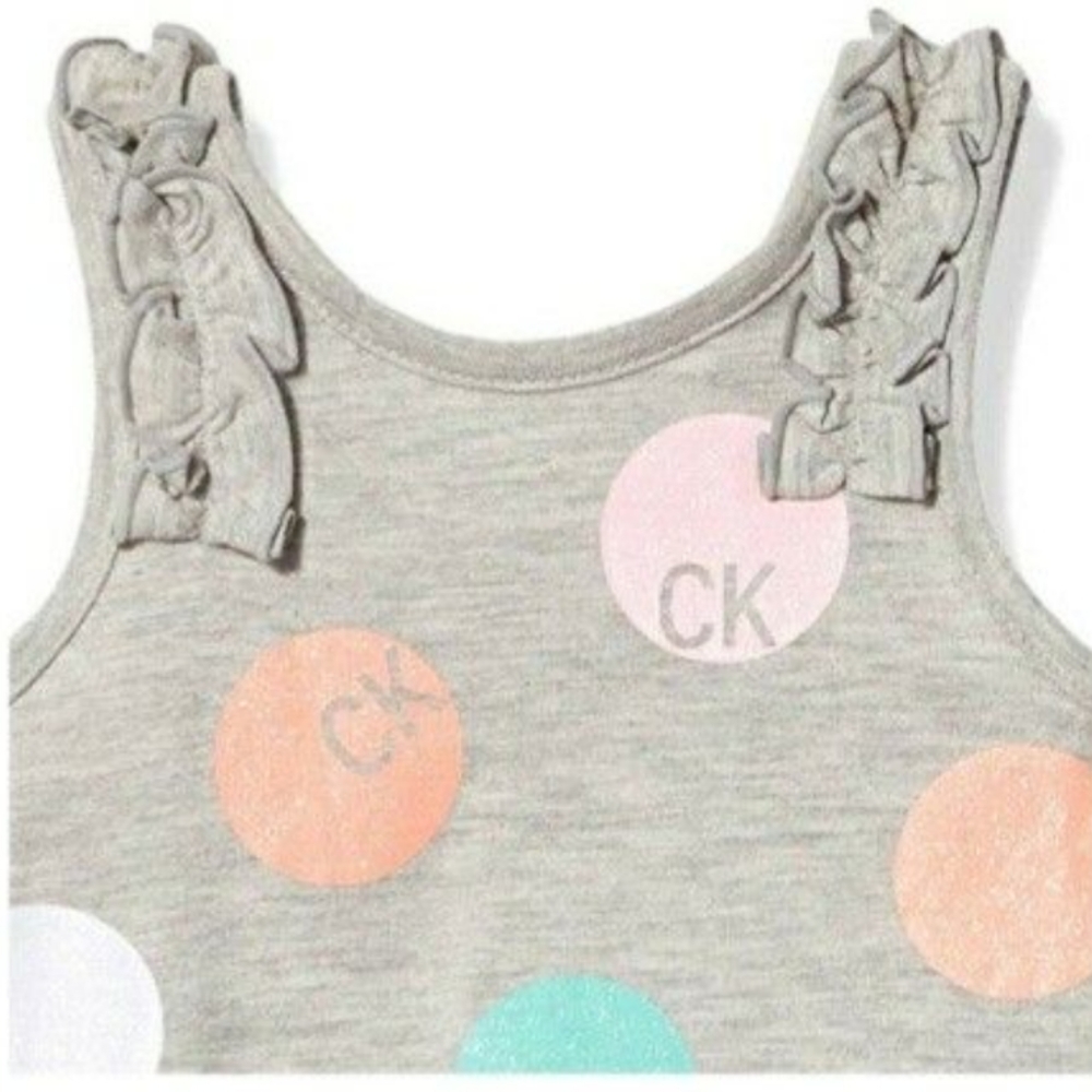 New! Calvin Klein Kids' 2-piece Girls Outfit Short Set Gray Pink size 6 NWT NIB! - Picture 2 of 2